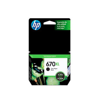 CARTUCHO ORIGINAL HP CZ117A    ( 670 XL) NEGRO