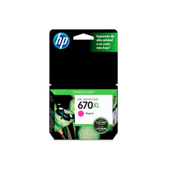 CARTUCHO ORIGINAL HP CZ119AL  ( 670XL)   MAGENTA