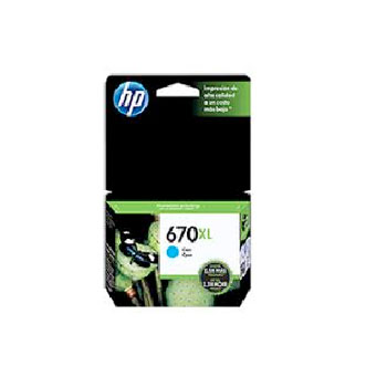 CARTUCHO ORIGINAL HP CZ118A   ( 670XL ) CYAN