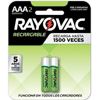 PILAS RECARGABLE RAYOVACK     AAA X 2 UNIDADES