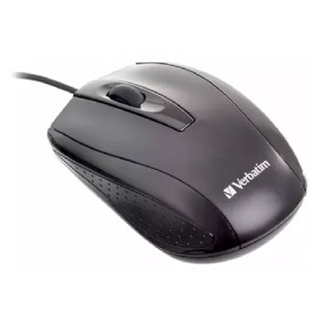 MOUSE VERBATIM CON CABLE NEGRO